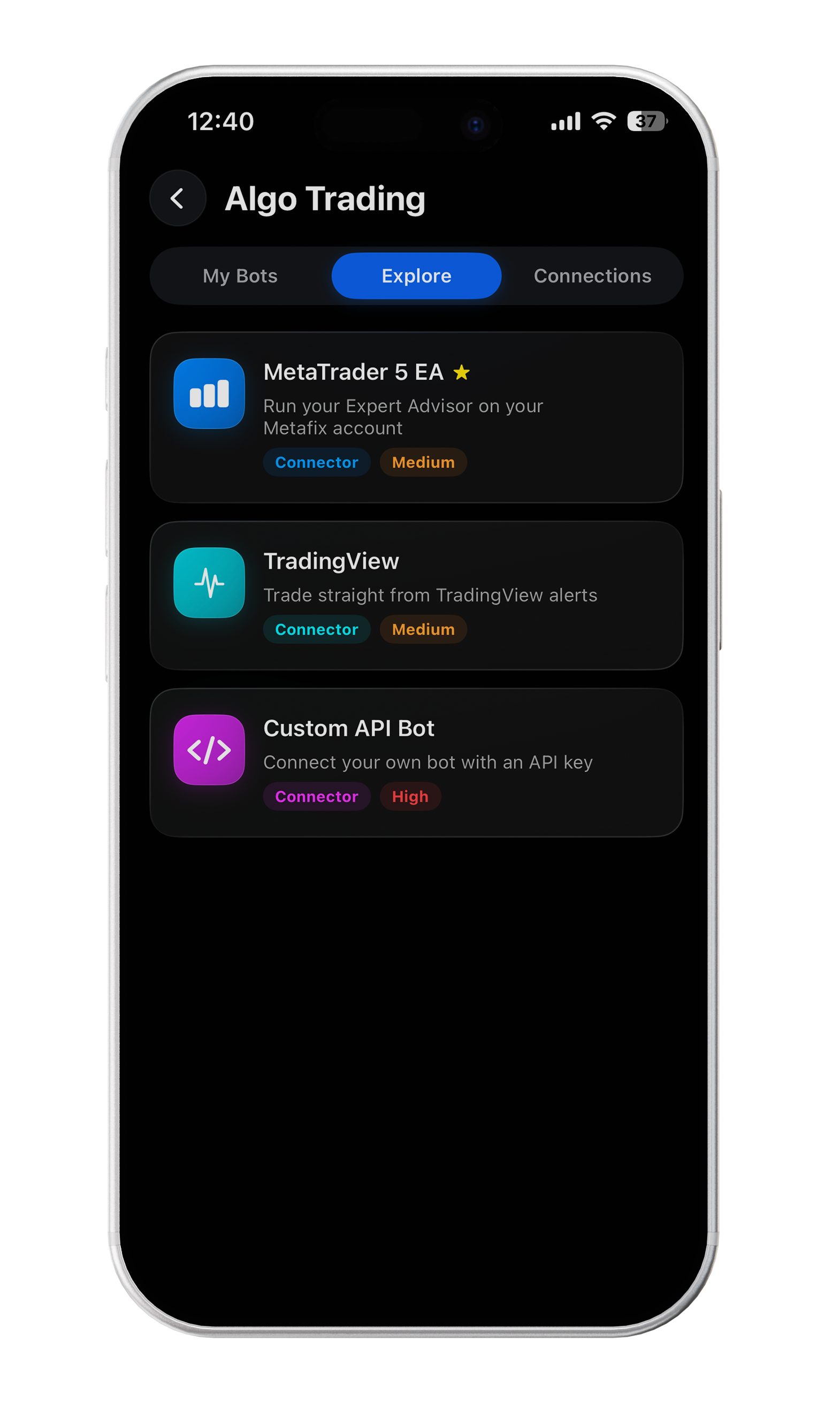 Algo trading automation